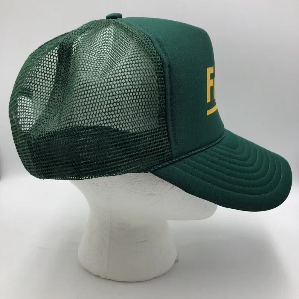 Vintage Flyers Green Mesh Trucker Nissun Baseball Cap Hat Mid Century Snapback